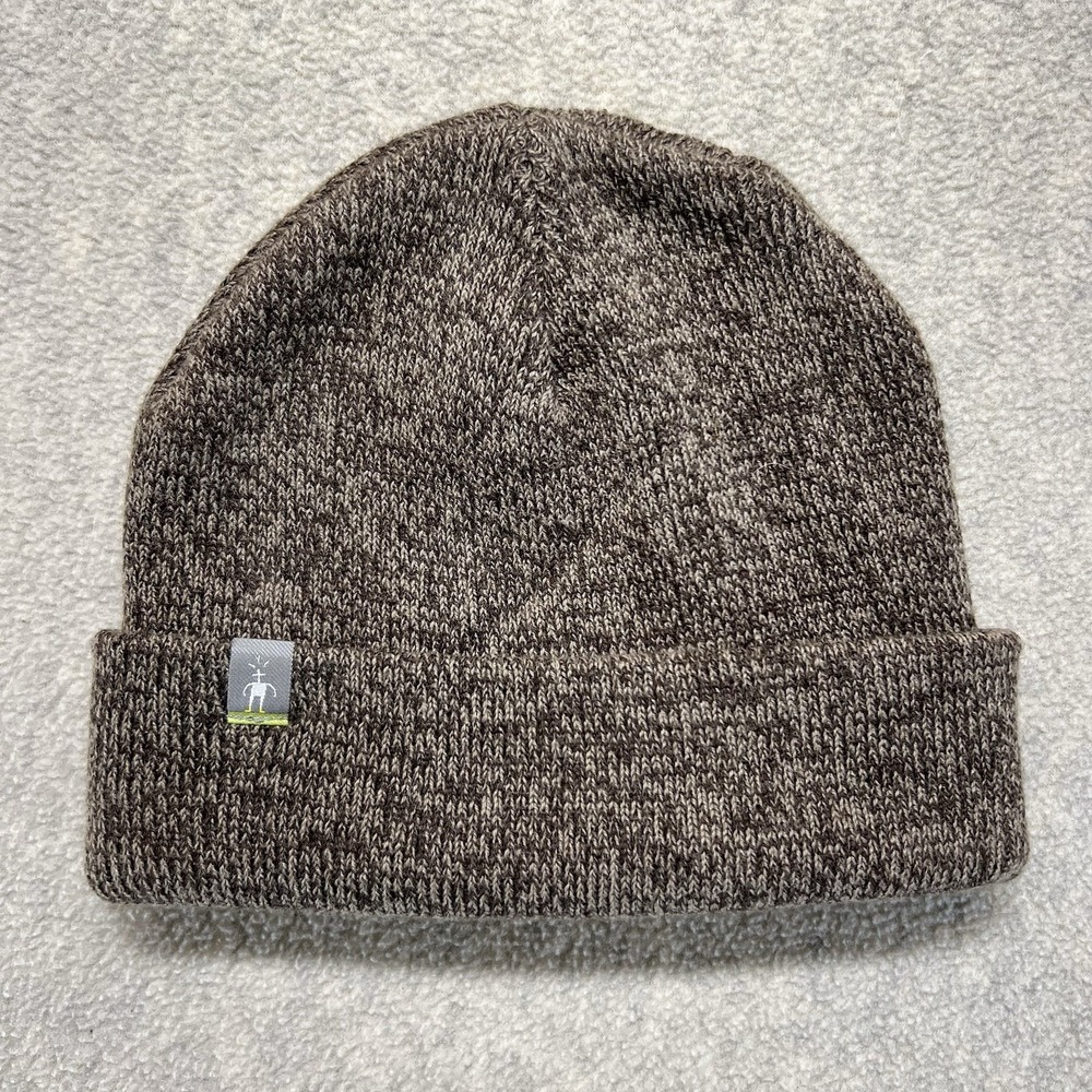 Smartwool Merino Wool Blend Cuffed Beanie Brown Heather Knit Hat One Size
